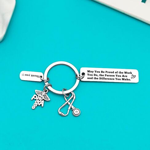 Xiahuyu Physician Assistant Gifts PA Keychain Physician Assistant Appreciation Gifts Christmas Birthday Nurse Week Day Gift in Saudi Arabia
