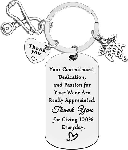 Xiahuyu Physician Assistant Gifts PA Keychain Physician Assistant Appreciation Gifts Christmas Birthday Nurse Week Day Gift in Saudi Arabia