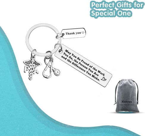 Xiahuyu Physician Assistant Gifts PA Keychain Physician Assistant Appreciation Gifts Christmas Birthday Nurse Week Day Gift in Saudi Arabia