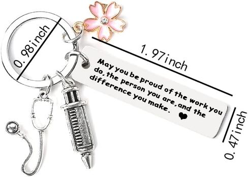 هدايا ممرضة للنساء ممرضة سلاسل المفاتيح هدية عيد ميلاد للممرضات التمريض المعلم هدايا الطلاب للرجال ممرضة التمريض هدية التخرج قد تكون فخورا بالعمل الذي تقوم به المفاتيح in Kuwait