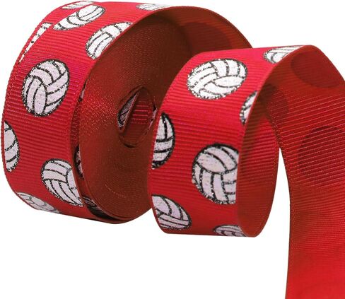 David Angie Volleyball Glitter Grosgrain Ribbon 7/8" Wide 5 Yard for DIY Handmade Hair Bow Clip Accessories and Holiday Party Birthday Bridal Shower Decoration (Black) in Saudi Arabia
