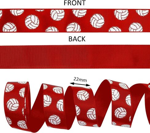 David Angie Volleyball Glitter Grosgrain Ribbon 7/8" Wide 5 Yard for DIY Handmade Hair Bow Clip Accessories and Holiday Party Birthday Bridal Shower Decoration (Black) in Saudi Arabia