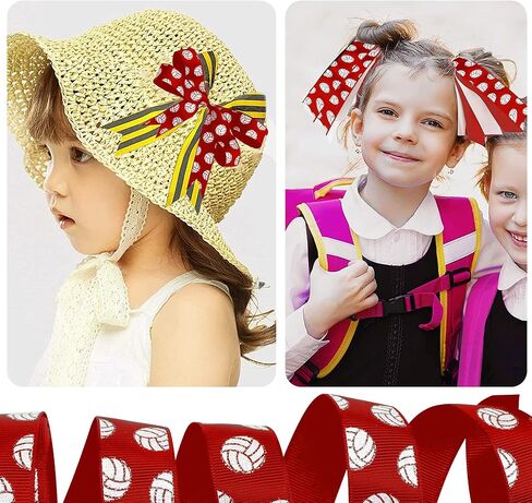 David Angie Volleyball Glitter Grosgrain Ribbon 7/8" Wide 5 Yard for DIY Handmade Hair Bow Clip Accessories and Holiday Party Birthday Bridal Shower Decoration (Black) in Saudi Arabia