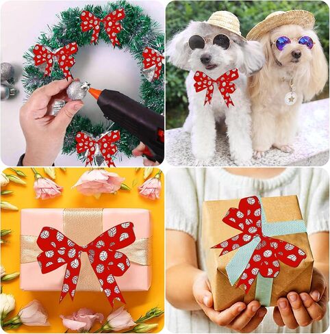David Angie Volleyball Glitter Grosgrain Ribbon 7/8" Wide 5 Yard for DIY Handmade Hair Bow Clip Accessories and Holiday Party Birthday Bridal Shower Decoration (Black) in Saudi Arabia