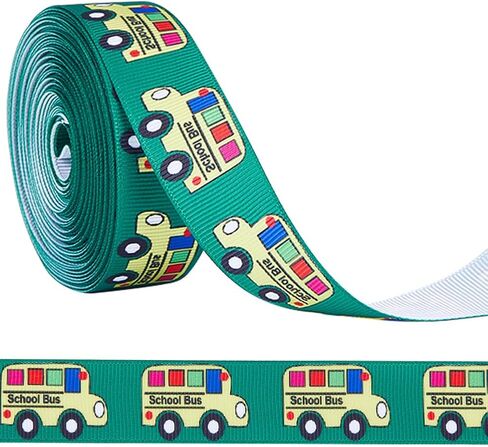 GORGECRAFT 10 Yards 7/8 Inch Back to School Grosgrain Ribbon Gold Yellow ABC Printed School Themed Fabric Decorative Edge Ribbons for Teacher Gift Wrapping Bows Crafting Supplies Wreath Making in Saudi Arabia