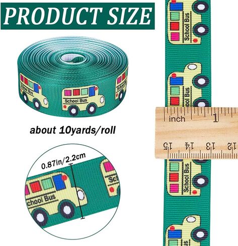 GORGECRAFT 10 Yards 7/8 Inch Back to School Grosgrain Ribbon Gold Yellow ABC Printed School Themed Fabric Decorative Edge Ribbons for Teacher Gift Wrapping Bows Crafting Supplies Wreath Making in Saudi Arabia