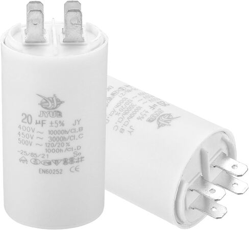 PATIKIL CBB60 40uf Running Capacitor,AC 450V 4 Pins 50/60Hz Double Insert Cylinder Bottom for Air Conditioning,Water Pump,Fan Motor Star 96 x 45mm in Saudi Arabia