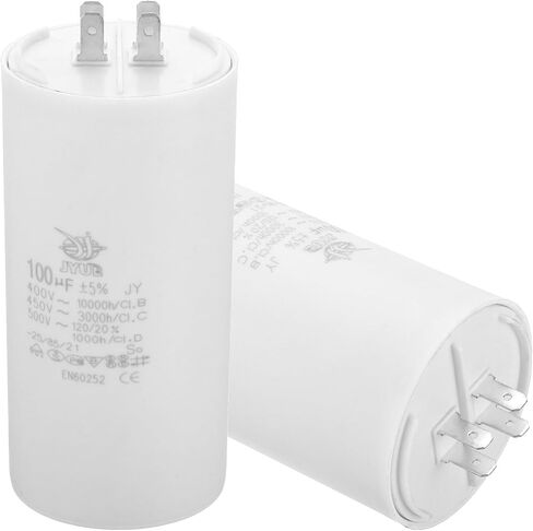 PATIKIL CBB60 40uf Running Capacitor,AC 450V 4 Pins 50/60Hz Double Insert Cylinder Bottom for Air Conditioning,Water Pump,Fan Motor Star 96 x 45mm in Saudi Arabia