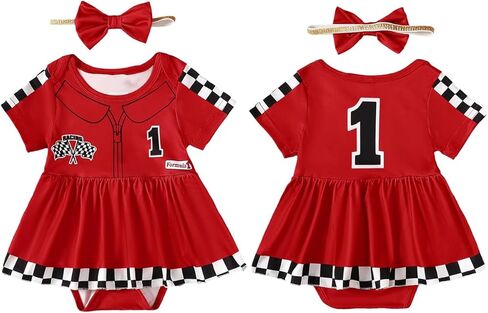 ملابس عيد الميلاد الأول للفتيات الصغيرات بعمر سنة واحدة، ملابس رومبير لعيد الميلاد الأول لسائقي سيارات السباق in Kuwait