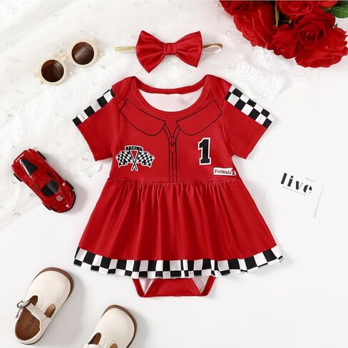 ملابس عيد الميلاد الأول للفتيات الصغيرات بعمر سنة واحدة، ملابس رومبير لعيد الميلاد الأول لسائقي سيارات السباق in Kuwait