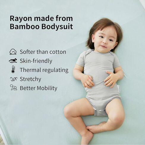 BubblePanda Rayon made from Bamboo Baby Onesie Unisex Baby Bodysuit Bamboo Baby Clothes Girl Boy 0-24 Months Neutral in Saudi Arabia