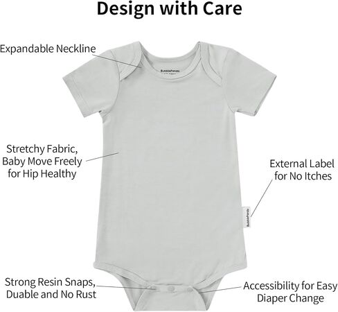 BubblePanda Rayon made from Bamboo Baby Onesie Unisex Baby Bodysuit Bamboo Baby Clothes Girl Boy 0-24 Months Neutral in Saudi Arabia
