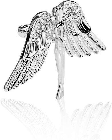 Women's Crystal Flying Guardian Angel Brooch Pin Lapel Pin Costume Jewelry Crystal Wings Lapel Pins in Saudi Arabia