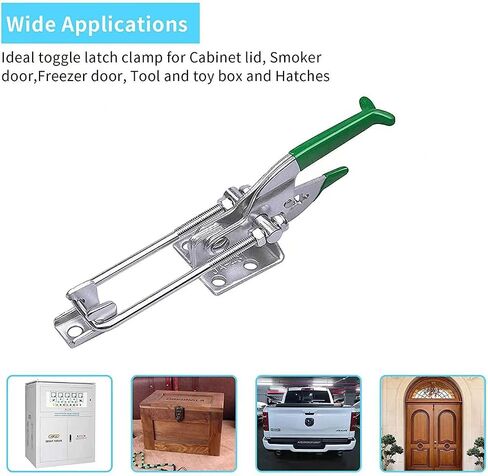 3-Pack 2000lbs Capacity Heavy Duty Toggle Clamps Adjustable Latch U Bolt Self-lock Toggle Latch,Tire Carrier Latch(431).Pull Latch & Draw Latch for Trailer Latch,Lid Latch,Metal Door latches Hardware. in Saudi Arabia