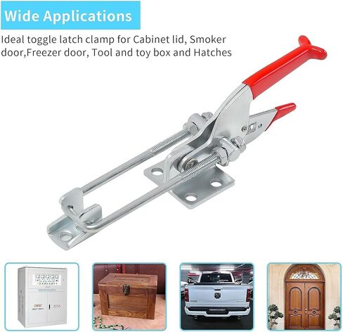 3-Pack 2000lbs Capacity Heavy Duty Toggle Clamps Adjustable Latch U Bolt Self-lock Toggle Latch,Tire Carrier Latch(431).Pull Latch & Draw Latch for Trailer Latch,Lid Latch,Metal Door latches Hardware. in Saudi Arabia