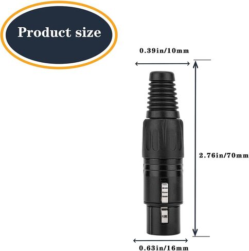 5 Pin XLR Plugs Connectors, 5 Pin XLR Plug Audio Mic Microphone Connector,XLR Cable Ends Replacement Plug Audio Socket-4PCS (5Pin- Male&Female-2Pair) in Saudi Arabia