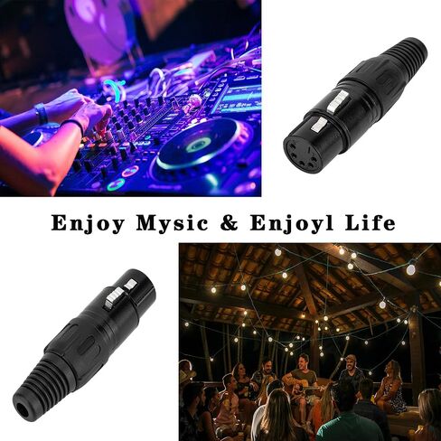 5 Pin XLR Plugs Connectors, 5 Pin XLR Plug Audio Mic Microphone Connector,XLR Cable Ends Replacement Plug Audio Socket-4PCS (5Pin- Male&Female-2Pair) in Saudi Arabia