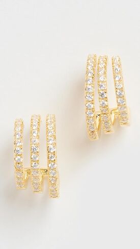 By Adina Eden Women's Open Hoop Earrings in Saudi Arabia