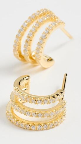 By Adina Eden Women's Open Hoop Earrings in Kuwait