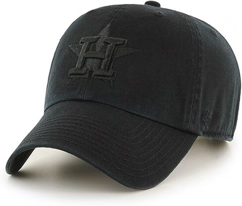 47 Brand Houston Astros Clean Up MLB Dad Hat Cap All Black in Saudi Arabia