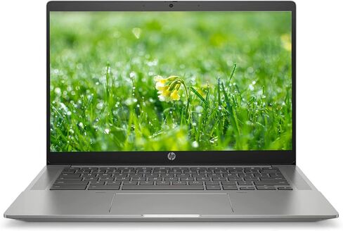 HP High Performance 14 بوصة HD Chromebook، معالج Intel i3 يصل إلى 4.0 جيجا هرتز، ذاكرة وصول عشوائي 4 جيجابايت، تخزين 128 جيجابايت، واي فاي فائق السرعة، كاميرا ويب، نظام تشغيل Chrome، لون رمادي غامق (متجدد) in Kuwait