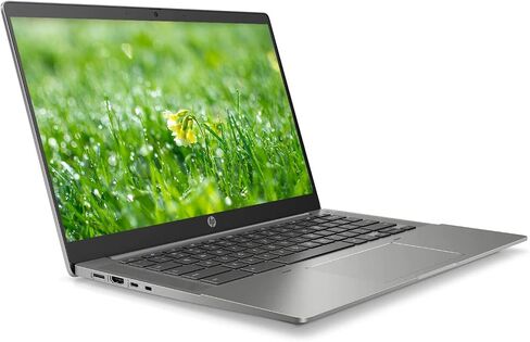 HP High Performance 14 بوصة HD Chromebook، معالج Intel i3 يصل إلى 4.0 جيجا هرتز، ذاكرة وصول عشوائي 4 جيجابايت، تخزين 128 جيجابايت، واي فاي فائق السرعة، كاميرا ويب، نظام تشغيل Chrome، لون رمادي غامق (متجدد) in Kuwait