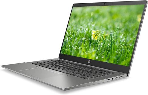 HP High Performance 14 بوصة HD Chromebook، معالج Intel i3 يصل إلى 4.0 جيجا هرتز، ذاكرة وصول عشوائي 4 جيجابايت، تخزين 128 جيجابايت، واي فاي فائق السرعة، كاميرا ويب، نظام تشغيل Chrome، لون رمادي غامق (متجدد) in Kuwait