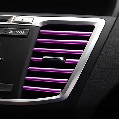 20 Pcs Car Air Conditioner Outlet Decoration Strip, Decorative Trim for Auto Air Vent Outlet, Waterproof Automotive Interior Decors for Men Women, Universal for Most Vehicles (Black) in Saudi Arabia