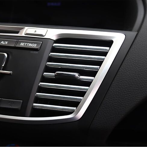 20 Pcs Car Air Conditioner Outlet Decoration Strip, Decorative Trim for Auto Air Vent Outlet, Waterproof Automotive Interior Decors for Men Women, Universal for Most Vehicles (Black) in Saudi Arabia