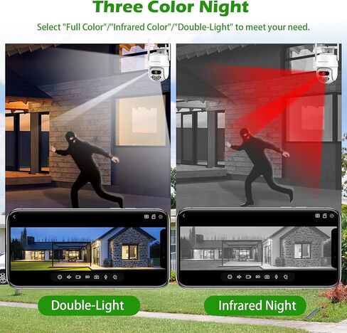 2K 4MP PTZ Security Camera Outdoor,WiFi Camera, Motion Detection&Auto Tracking,Light Alarm Floodlight & Color Night Vision,2-Ways Talk, Plug-in Cable,Compatible with NVR POE in Kuwait