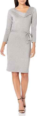 Calvin Klein Women's Mettalic Knit Sweater Dress with Self Belt in Saudi Arabia