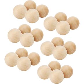 24 PCS 2 Inch Round Wooden Ball, Natural Unfinished Wood Ball, Sphere Hardwood Ball for Crafts and DIY Projects Decoration