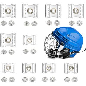 10 Sets Stainless Steel Sports Helmets Buckle Includes 5 Sets 26 x 20 mm Buckle and 5 Sets 28 x 34 mm Buckle Sports Helmet Chin Strap Adapter Helmet Repair Kit for Football Baseball Hockey Sports