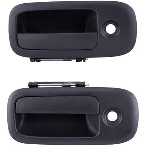 Deal New 2pcs Front Driver+Passenger Side Textured Black Exterior Door Handles w/Key Hole Replacement Kit Compatible with 10-23 Chevy Express GMC Savana 1500 2500 3500 4500 Van