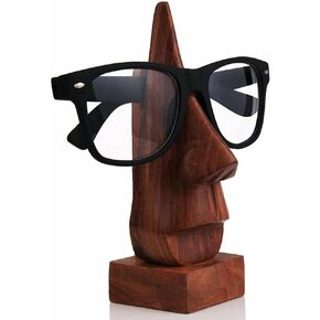 حامل النظارات الخشبي المصنوع يدويًا من AnNafi® | حامل عرض النظارات على شكل الأنف | حامل نظارات شمسية من المواصفات | حامل نظارات مصنوع يدويًا من الخشب | حامل عرض على شكل وجه in Kuwait