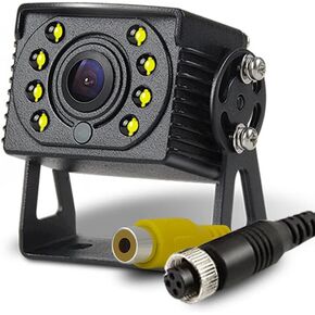 RCA 4 Pin Backup Camera for Truck Cars Pickup Trucks SUVs RVs Vans Vehicle Trailer Rear View Reverse Camera Waterproof Great Night Vision HD RCA or 4-Pin Connector 8 LED Lights