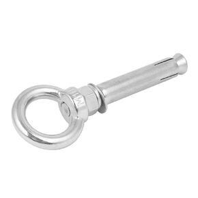 uxcell M10x90mm 304 Stainless Steel Ring Lifting Sleeve Expansion Closed Hook Eye Bolt
