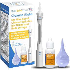 2nd Generation USA Made 1 Bottle of .5OZ Ear Drops and Ear Wax Removal Tool Kit, Ear Wax Spiral, Bulb Syringe Remove Earwax Blockage, Cleaner, Irrigation Tool