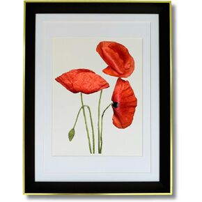 12X16 Picture Frame, with 11 X 14 and 8.5 X 11 Mat or 12 x 16 Without Mat, Wall Gallery Photo Frames, Luxury Gold and Black color in Kuwait