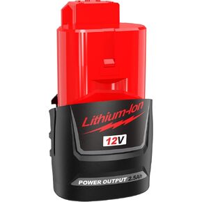 12V 48-11-2425 2.5 AH for Milwaukee m12 Battery,Compatible with All Power 12V Milwaukee Power+ Tools