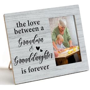 the Love Between a Grandma and Granddaughter is Forever Wood Picture Frame Rustic Wooden Photo Frame for Tabletop or Wall Display (for 4x6 Photo), Nana Grandmother Granddaughter Gift
