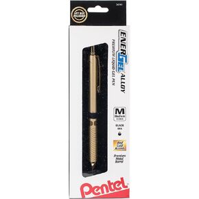 PENTEL Gold Barrl-Energel Alloy Pen 1P Gel Ink Rollerball Pen (BL407XBPA)