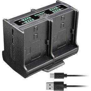 Kastar 4 عبوات بطارية وشاحن رباعي متوافق مع سوني NP-F330 NP-F550 NP-F570 NP-F730 NP-F750 NP-F770 NP-F780Exp NP-F930 NP-F950 NP-F960 NP-F970 NP-F970Pro NP-F980Exp NP-F990 NP-F990Exp