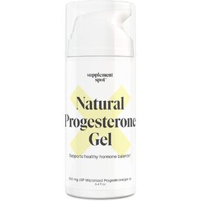 Progesterone Gel for Women - Water Based USP Progesterone Gel from Wild Yam for Pre-Menopause, Menopause, PMS Relief & Healthy Mood Balance (3.4 Oz. – 500mg Progesterone/Oz.)
