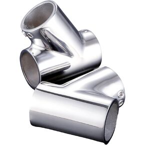 Pare of Marine Boat 316 Stainless Steel Hand Rail Fitting 60 Degree Tee Hardware Tube (Left &Right Each One)