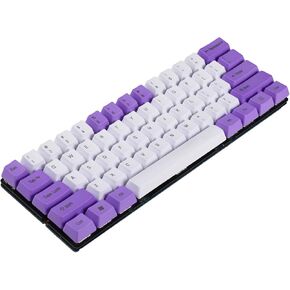 NPKC White Purple Mixed 108 ANSI Keyset OEM Profile Thick PBT Keycap Set for MX Switches Mechanical Gaming Keyboard (Only Keycap)