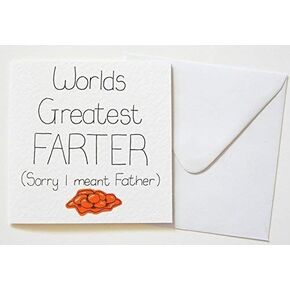 Worlds Greatest Farter Handmade Birthday, Father's Day, Thank You Card For Dad, Daddy, Papa