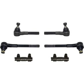 PartsW - 6 Piece Outer Inner Tie Rod Ends Adjusting Sleeves Steering Left & Right/Fits Dodge Ram 1500 2500 3500 2000-2002 RWD Models
