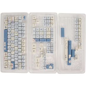 Cuifati PBT Keycap Set,148 Keys for Mechanical Keyboard with 61 64 68 75 82 84 87 104 108 Keys,Dye Ergonomic Rich Colors Mechanical Keyboard Keycaps for PC Gaming DIY (Frog)