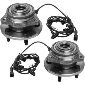 513176 + 513177 (for 4-Wheel ABS Models Only) Front Wheel Bearing and Hub Assembly Compatible with 2002 2003 2004 2005 2006 2007 Je-ep Liberty [5 Lug W/ABS]